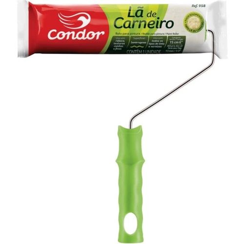 Rolo Lã Carneiro 15cm com Suporte 958 - Condor