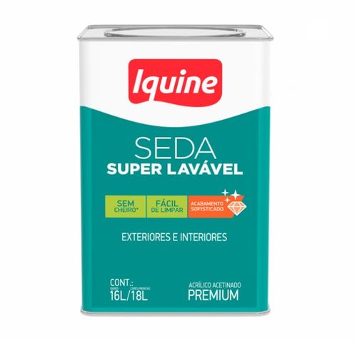 Tinta Acrílica Super Lavável Seda Branco Neve 18L - Iquine