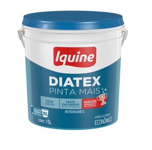 Tinta Acrílica Diatex Pinta Mais Branco Gelo Balde 15L - Iquine