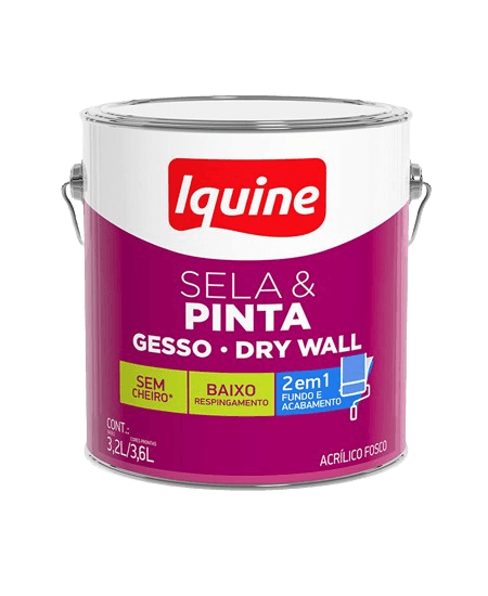 Tinta Sela e Pinta Gesso - Drywall Branco Neve 3,6L - Iquine