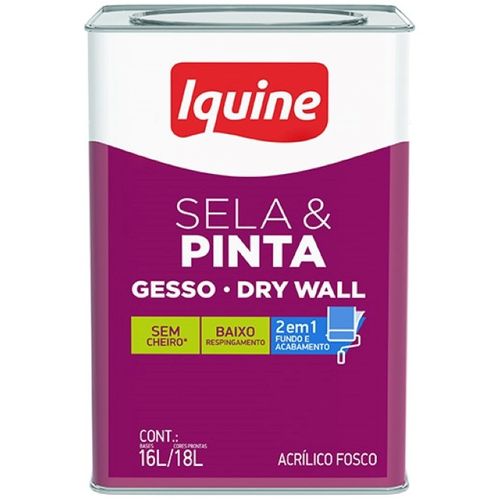 Tinta Gesso Sela e Pinta Branco Neve 18L - Iquine