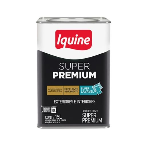 Tinta Acrílica Super Premium Fosco Branco Neve 18 L - Iquine.