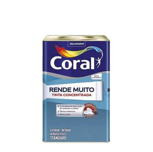 Tinta Acrílica Rende Muito Fosco Cromio 16L - Coral