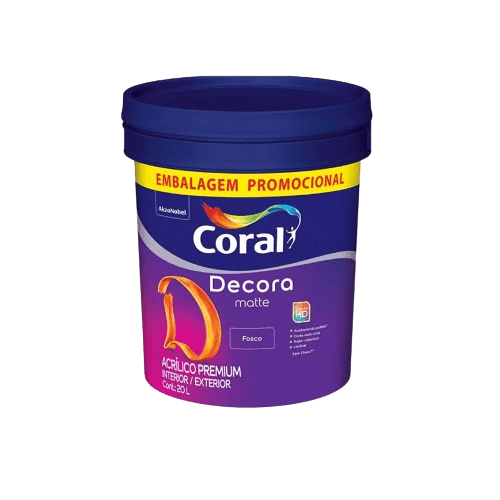 Tinta Acrílica Decora Fosco Matte Branco Neve 20L - Coral