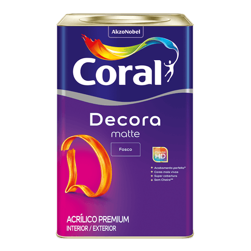 Tinta Acrílica Decora Fosca Matte Branco Gelo 18L - Coral