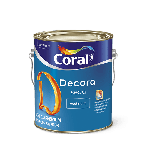 Tinta Acrílica Decora Seda Acetinado Branco Neve 3,6L - Coral