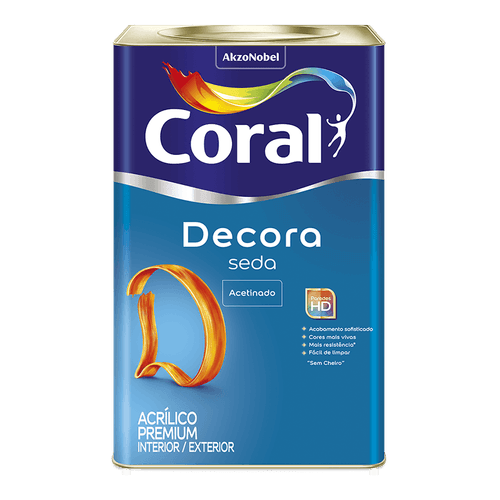 Tinta Acrílica Decora Seda Acetinado Algodão Egípcio 18L -  Coral