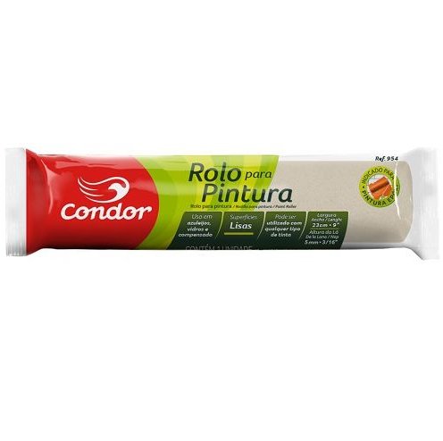 Rolo De Lã Sintética Epóxi Sem Suporte  23Cm -  Condor.