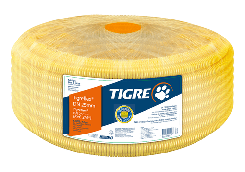 Eletroduto Corrugado em Pvc Tigreflex Amarelo 25mm 5 Metros - Tigre