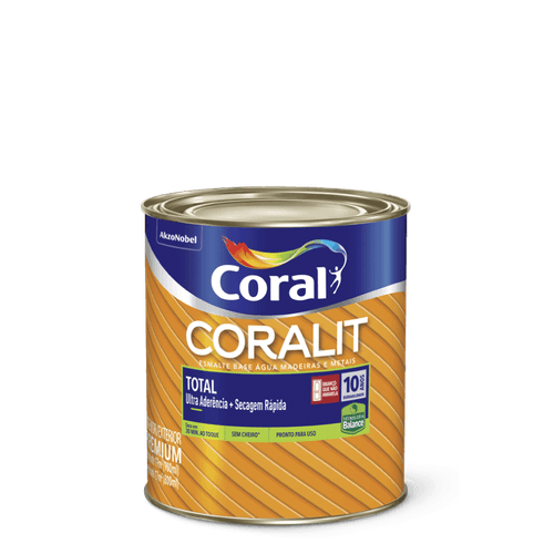 Tinta Esmalte Coralit Total Acetinado Branco Neve 900ml - Coral