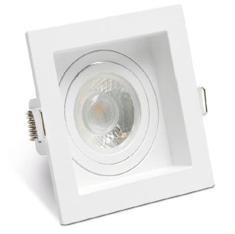 Lâmpada Spot Recuado Embutido MR16 Dicroica Quadrado Branco 100X35MM - Save Energy