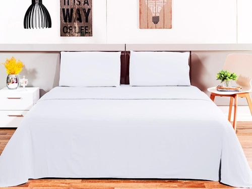 Jogo De Cama Loft Casal 220x240 Branco - Camesa