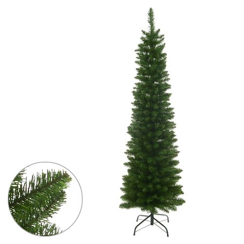 Árvore De Natal Boston Slim 250 Tips Base Metal Verde 1,5m - Florarte