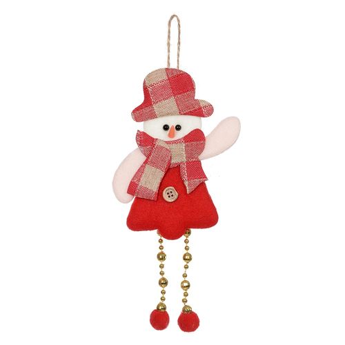 Enfeito Natal Boneco de Neve 20x8 Vermelho - Florarte