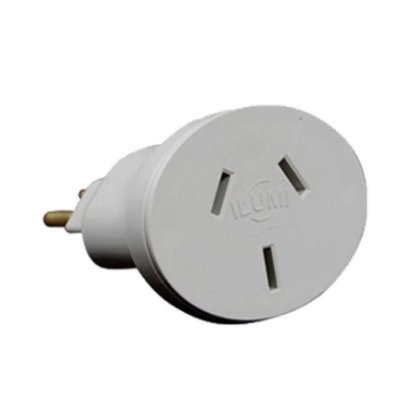 Pino Adaptador 3P Chato Bipolar 20A 250V Branco - Ilumi