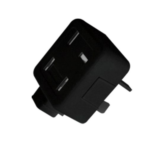 Pino Duplo com Adaptador Lateral 2 Fios Preto - Ilumi