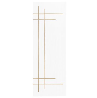 Porta Madeira Prensada 210x70 Frisado Branco - CLM