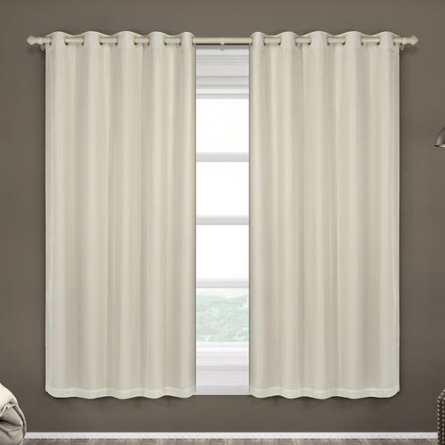 Cortina Voil Corta Luz 1,8x2m Bege - Adomes