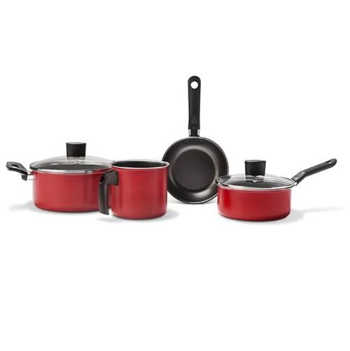 Conjunto de Panelas Garlic 4 Peças Vermelho - Brinox