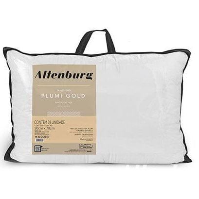 Travesseiro Plumi Gold Branco 50x70cm - Altenburg