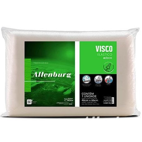 Travesseiro Tradicional Visco Médio 46x66 cm - Altenburg