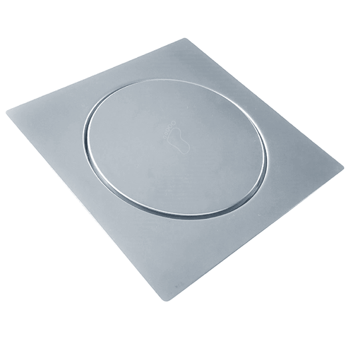 Ralo para Banheiro Click em Aço Inox 10x10cm - Qualiz