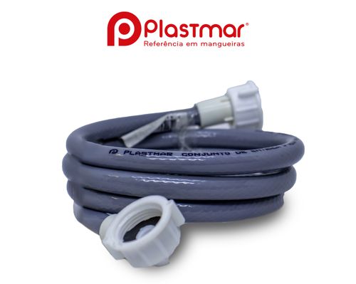 Mangueira de PVC 1,40m Entrada Máquina de Lavar 1/4" - Plastmar.