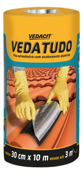 Fita Adesiva Multiuso Veda Tudo 30cmx10M - Vedacit