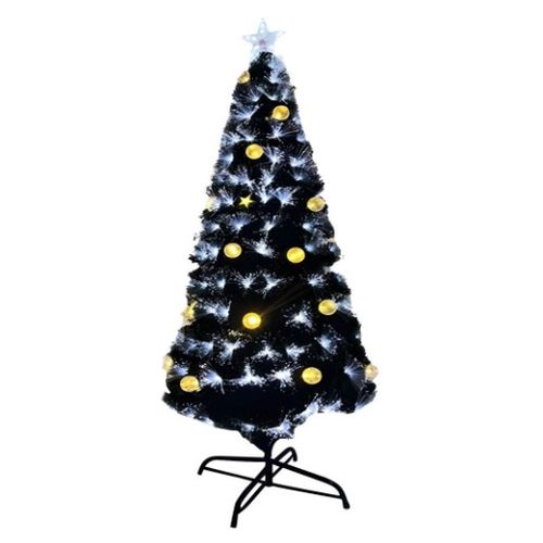 Árvore Natalina Verde 2.10cm C/ Led Branco e Flores Decoração Warm White - Glight