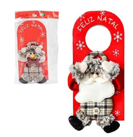 Enfeite P/ Porta Papai Noel 24cm Plush Sortido - CimToys