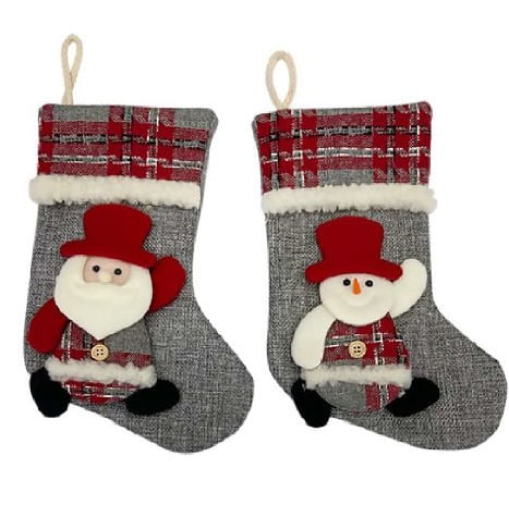 Bota Natalina Decorativa 25x16cm Papai Noel 2 Modelos Sortidos - CimToys