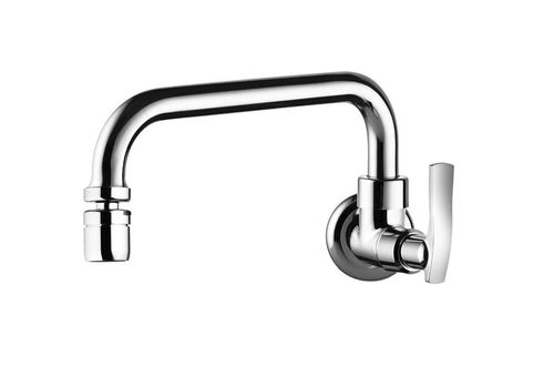 Torneira para Parede de Cozinha com Bica Móvel ""U"" One Cromado 1/2"" - Lorenzetti.