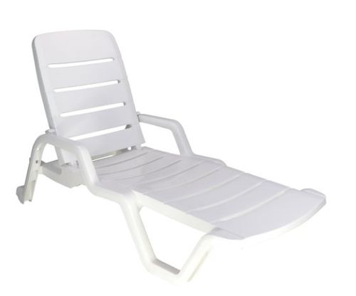 Espreguiçadeira Leblon em Polipropileno Branco - Tramontina