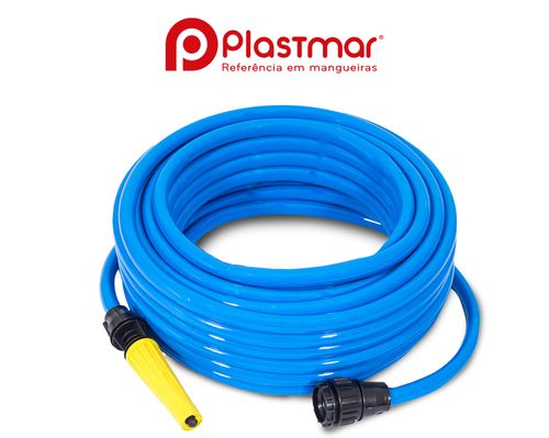 Mangueira PVC 1/2"" 10 Metros Jardim Ecoflex Azul - Plastmar.