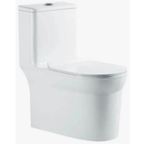 Kit Design Monobloco Caixa Acoplada + Assento + Acessórios P/ Instalação 3/6L Branco - Qualiz