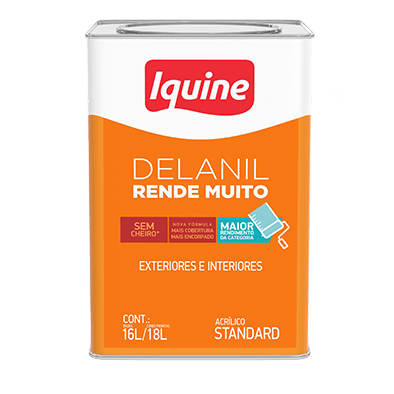 Tinta Acrílica Delanil Rende Muito Fosco Branco Gelo 18L - Iquine
