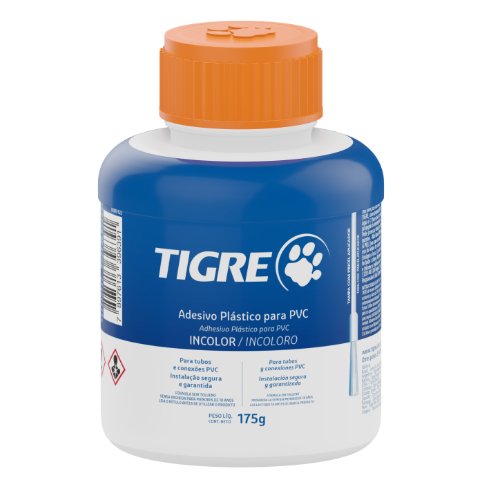 Adesivo Plástico para PVC Incolor Frasco 175g - Tigre.