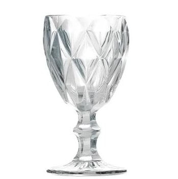 Conjunto 6 Peças Taça Vidro Diamond 325ml Transparente - Wellmix