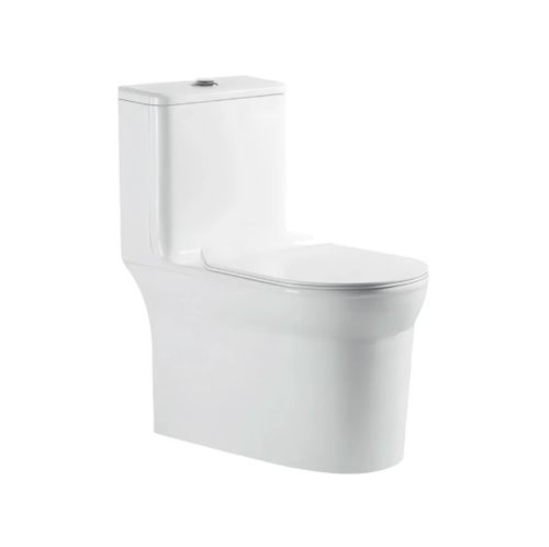 Kit Design Monobloco Caixa Acoplada + Assento + Acessórios P/ Instalação 3/6L Branco - Qualiz