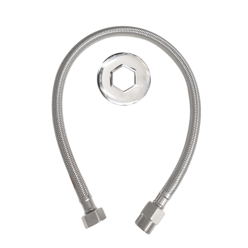 Engate Flexível 60cm Cromado - Qualiz