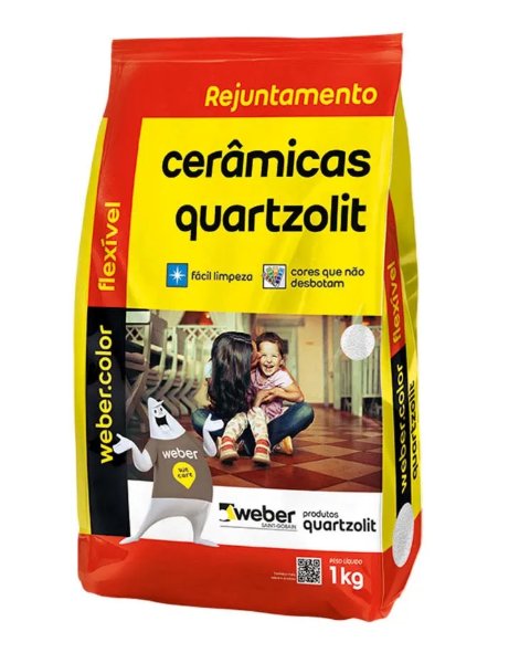 Rejunte Cerâmicas Cinza Outono 1kg - Quartzolit.