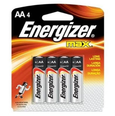 Pilha AA Alcalina MAX com 4 Unidades - Energizer.