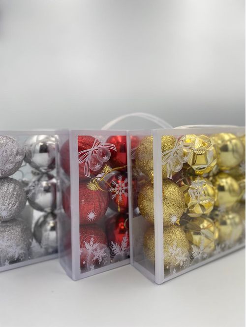 Bola Enfeite Natalino 5cm Mix C/12 Peças Sortido - CimToys