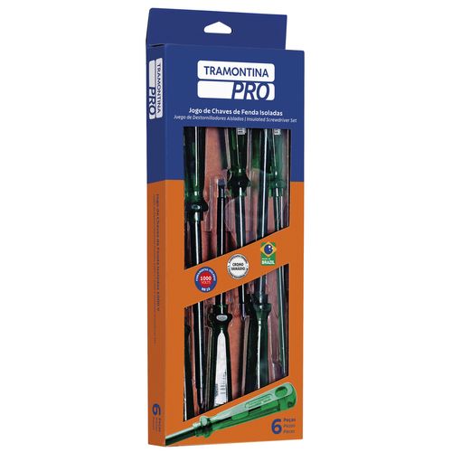 Jogo de Chaves de Fenda para Eletricista 6 Peças PRO - Tramontina