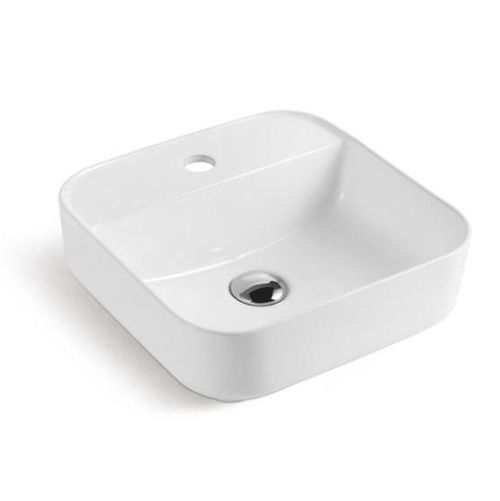 Cuba de Apoio Quadrada 39cm com Mesa Branca FMTP468A - Qualiz