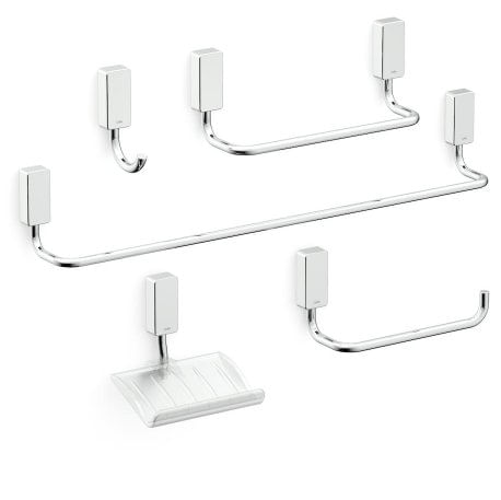 Kit Acessórios Para Banheiro One 5 Peças Cromado - Celite