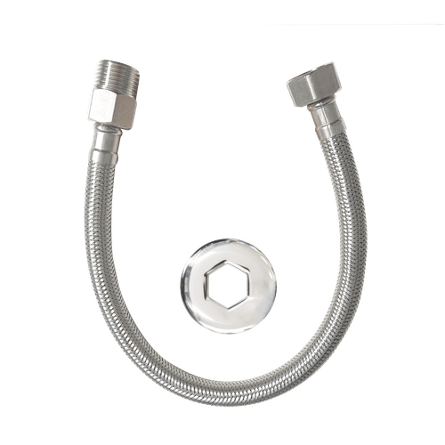 Engate Flexível 40cm Cromado - Qualiz