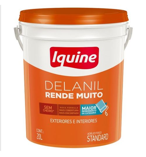 Tinta Acrílica Delanil 20L Branco Neve Balde - Iquine