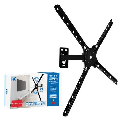 Suporte TV Bi-Articulado 10" a 60" Preto 079-0014 - Santana