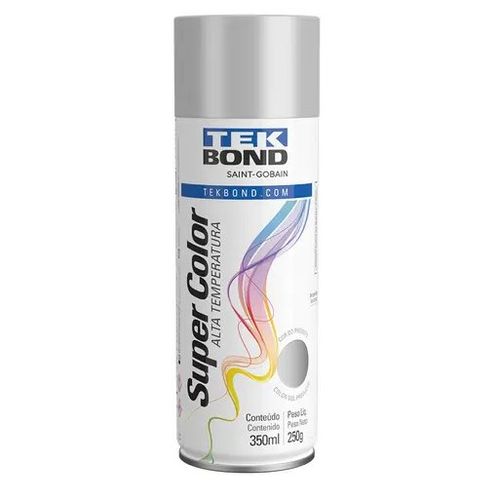 Tinta Spray Alta Temperatura Alumínio 350ml/250g - Tekbond